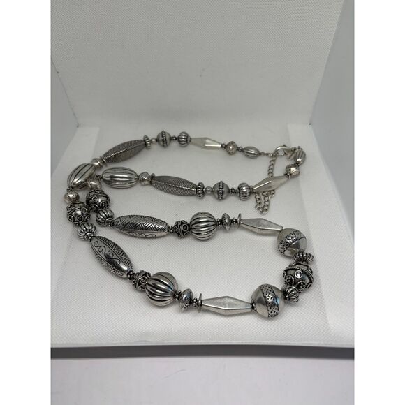 Vintage Chico's Statement Silver Tone Necklace - Picture 3 of 5